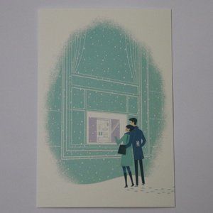 Tiffany & Co Postcard Fifth Avenue Storefront Window Shopping Holiday Greetings